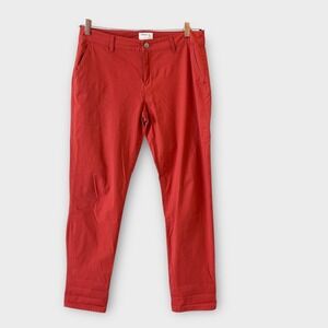 Maison 123 Paris Chino Pants Womens FR 40 Red Stretch Twill‎ Straight Leg Preppy
